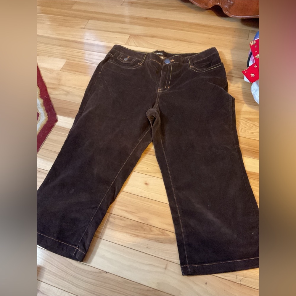 Women's Size 20 Pants Capri Bottoms: Zana Di Brown Corduroy  Jeans NWOT Plus